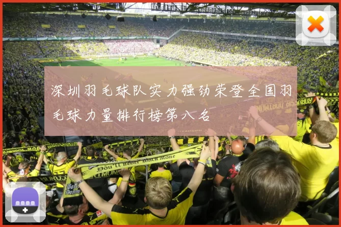 深圳羽毛球队实力强劲荣登全国羽毛球力量排行榜第八名